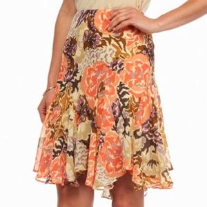 Ralph Lauren Crinkled Georgette Skirt Medium